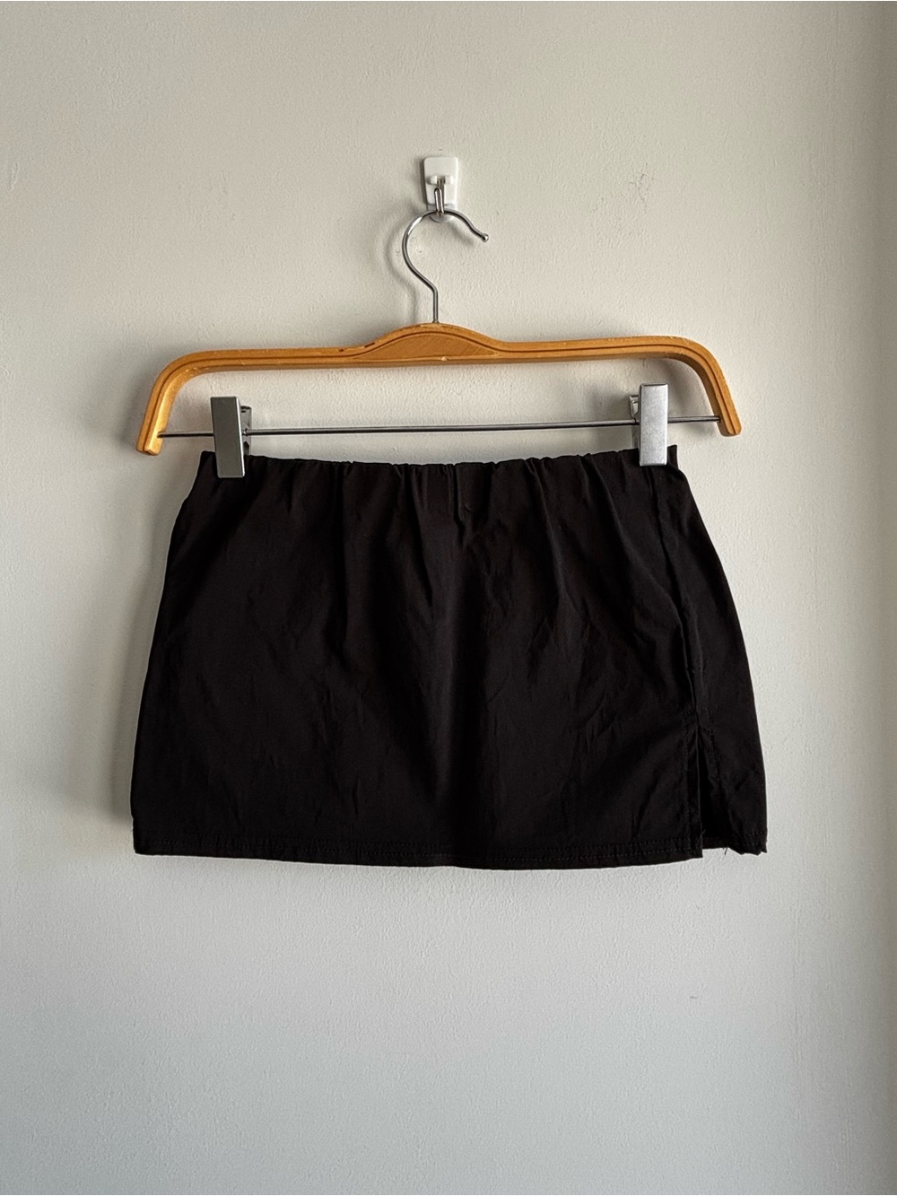 Boohoo Black Mini Skirt with Side Slit